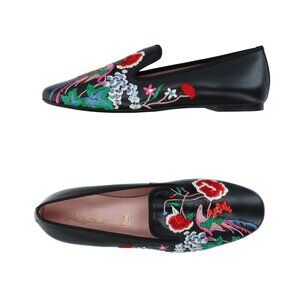 Embroidered Leather Loafers by Pretty Ballerinas + New in Box + Rare Style